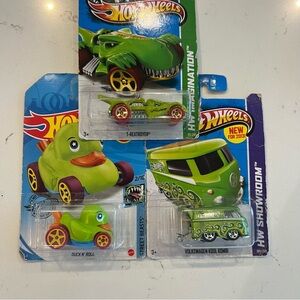 Hot Wheels Green Toy Vehicle Collection - 3-Pack